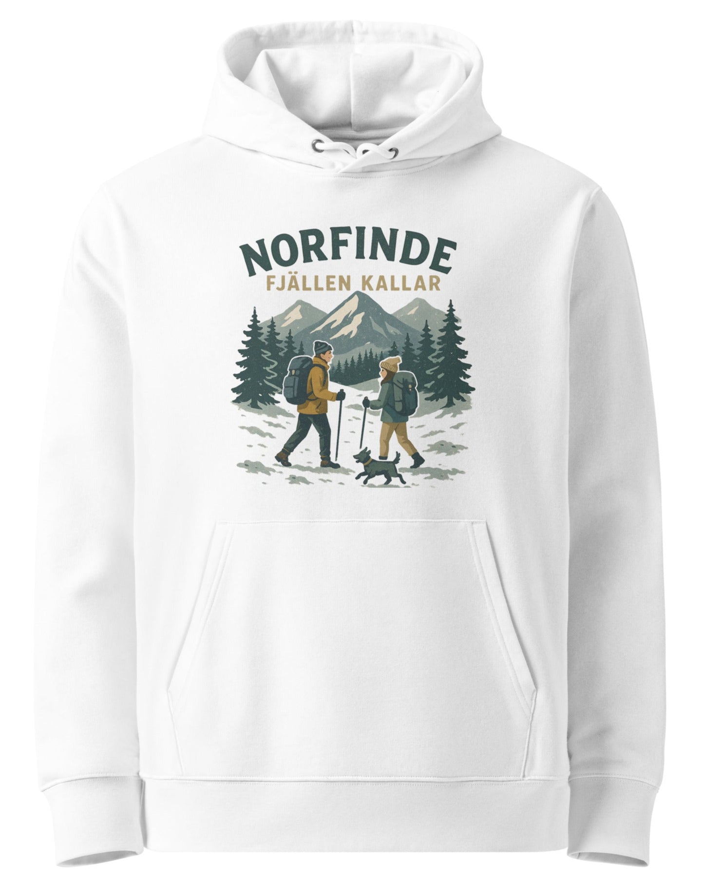 Steg mot frihet – Fjälläventyr Hoodie, Vit