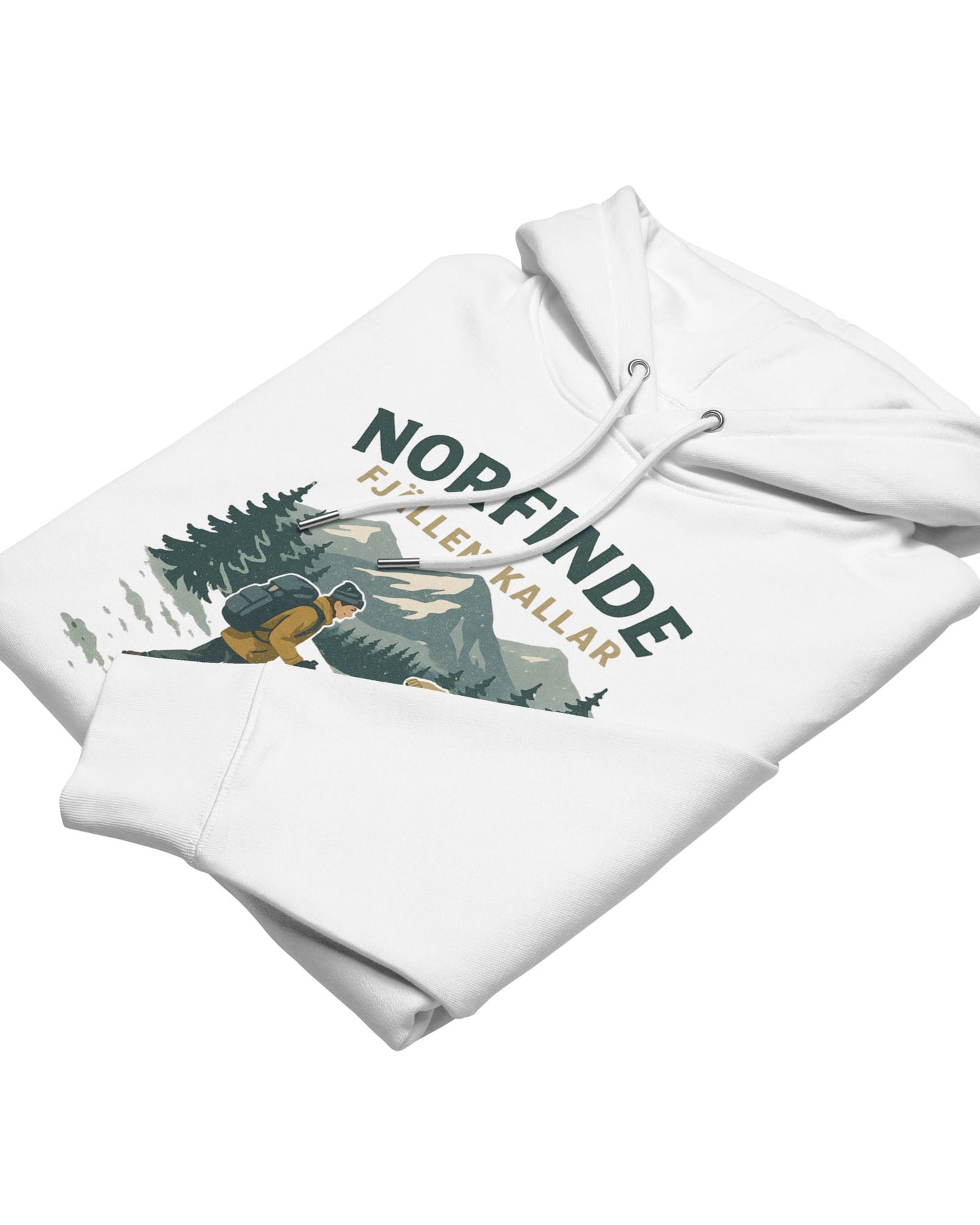 Steg mot frihet – Fjälläventyr Hoodie, Vit