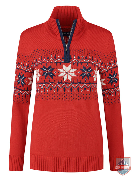 Norwegian Womens Pullover Fargerik, Red