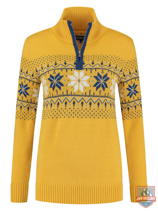 Norwegian Womens Pullover Fargerik, Yellow