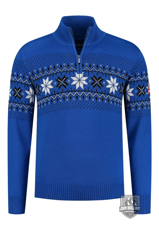 Shop online Premium Quality Norwegian Mens Pullover Merino, Cobalt - John Brilliant