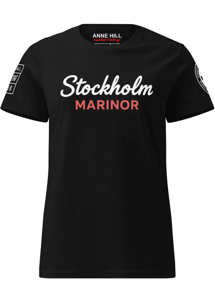 Svart dam t-shirt Stockholm Marinor framifrån