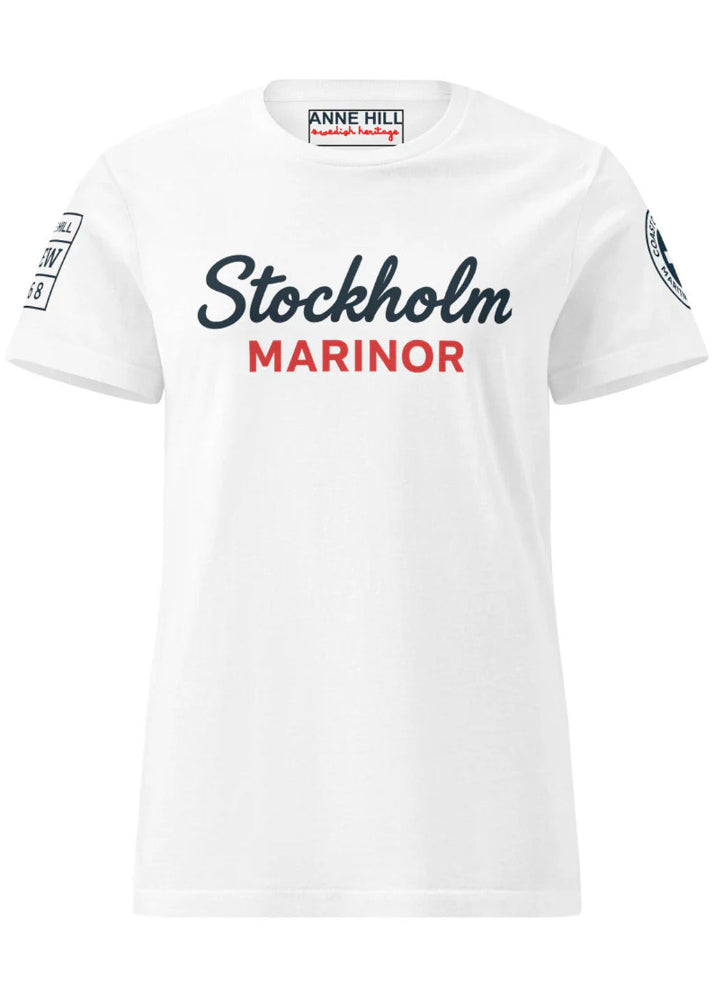 Vit dam t-shirt Stockholm Marinor framifrån