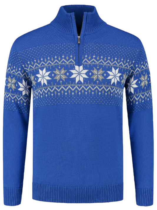 Norwegian Mens Pullover Merino, Blue