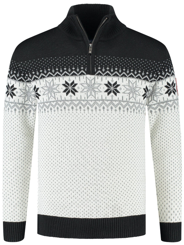 Nordic Herrtröja Merino, svart & vit främre