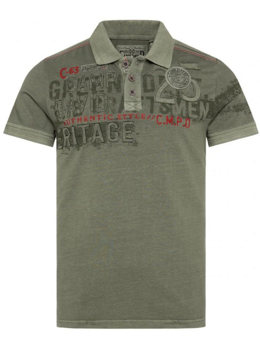 Wirvelvind Casual pikétröja med signaturetikettsapplikationer