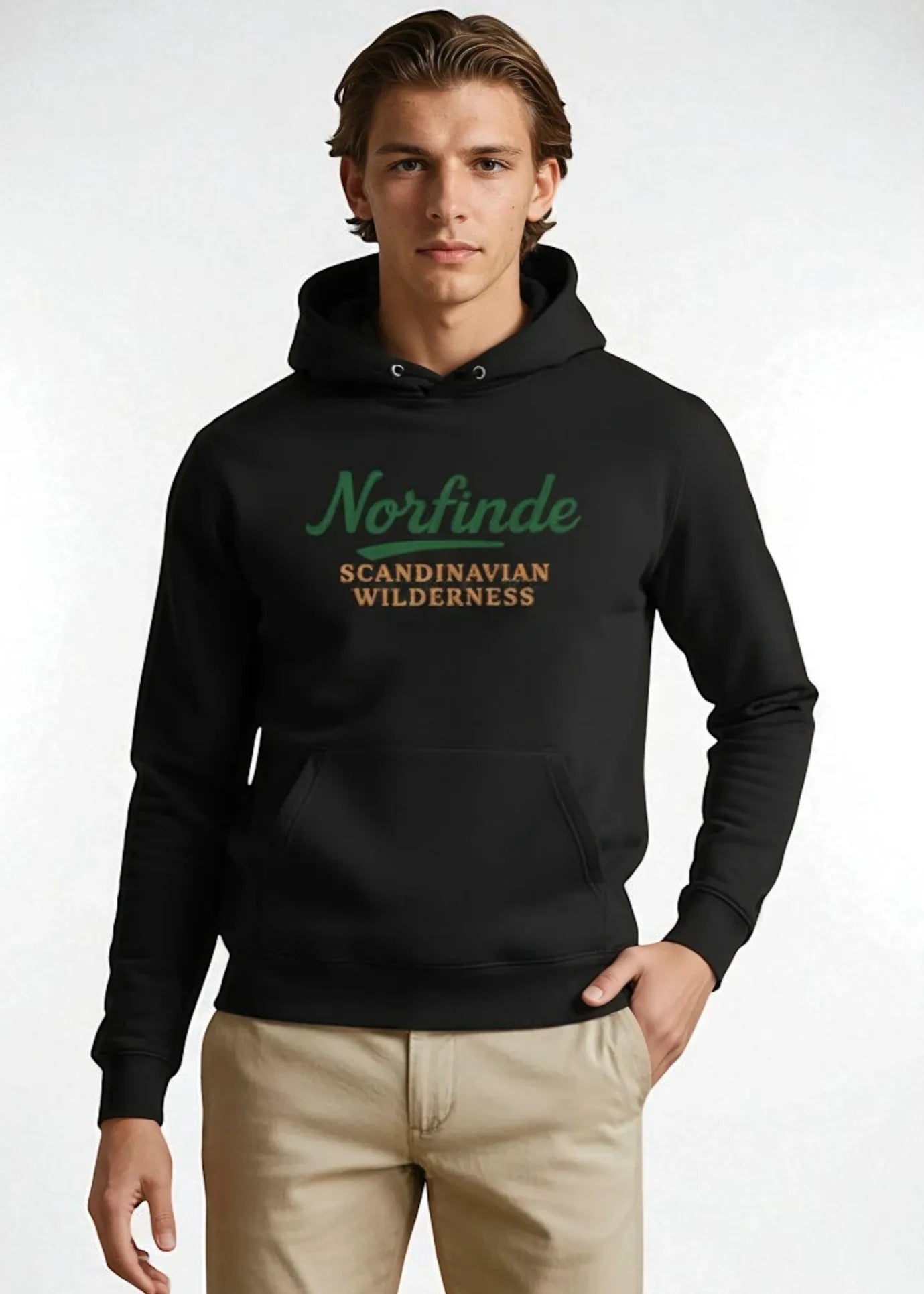 Wirvelvind Ekologisk Hoodie – Skandinavisk Wilderness, Svart