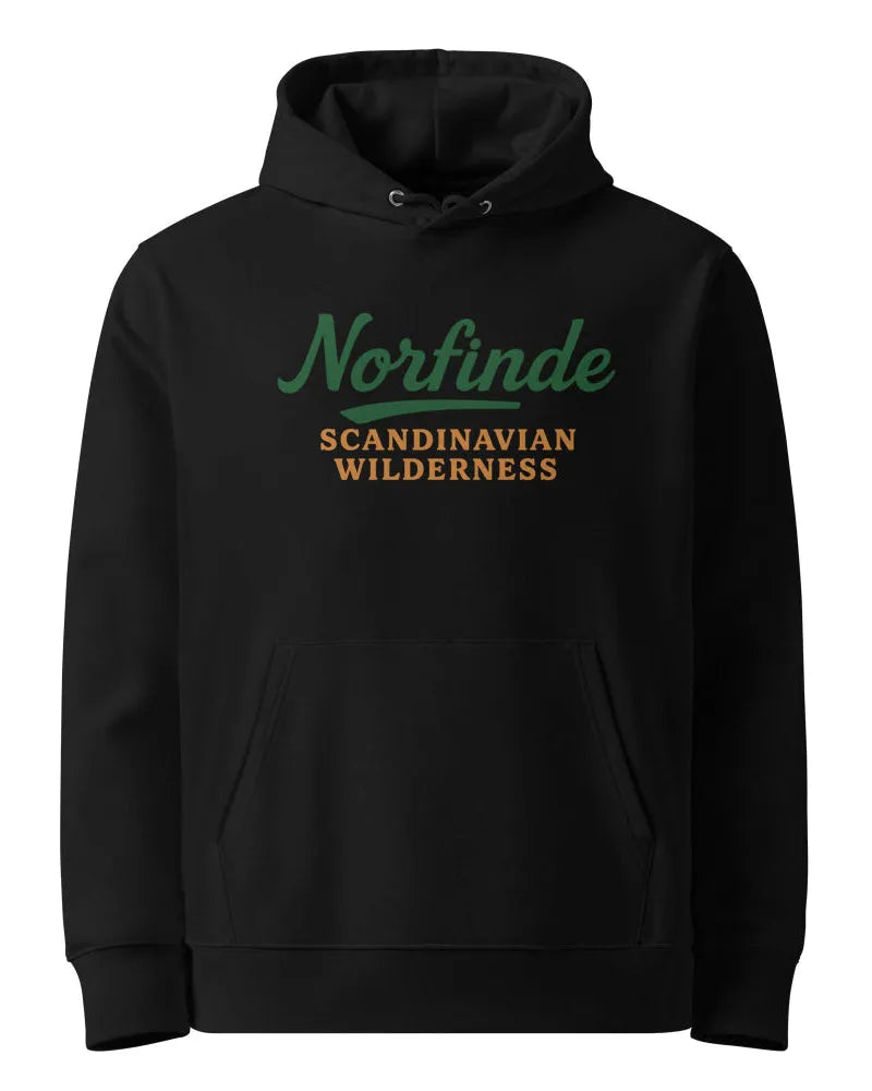 Wirvelvind Ekologisk Hoodie – Skandinavisk Wilderness, Svart