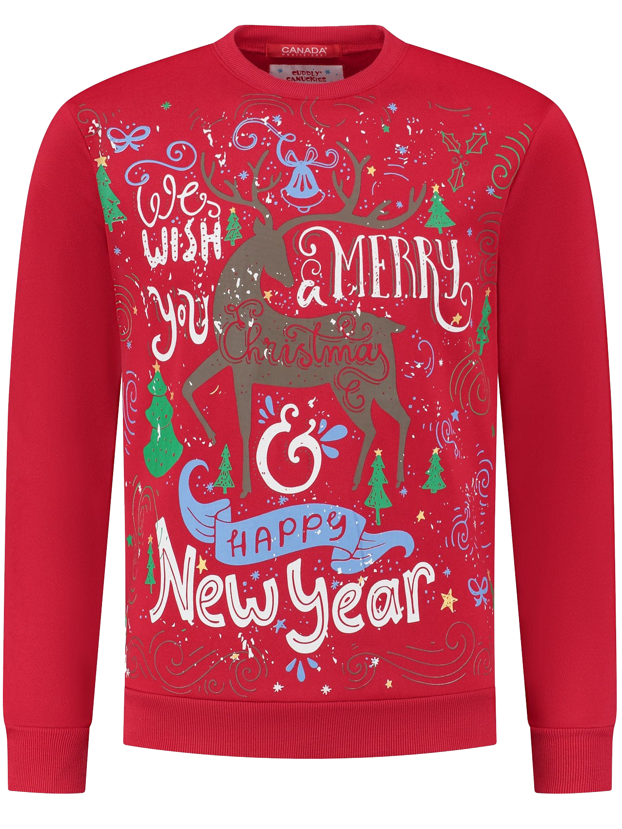 Wirvelvind Hjärtevärmande röd jultröja