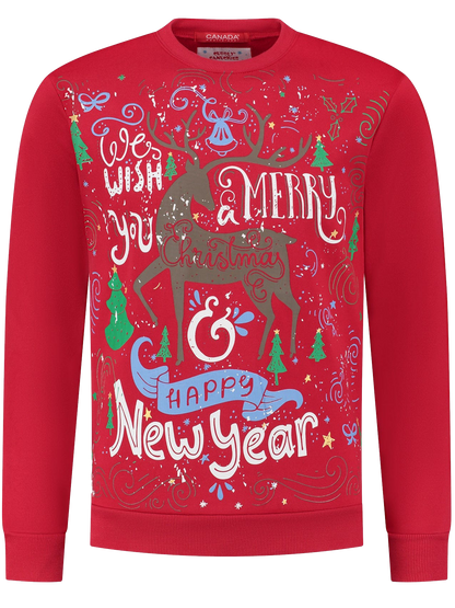 Wirvelvind Hjärtevärmande röd jultröja