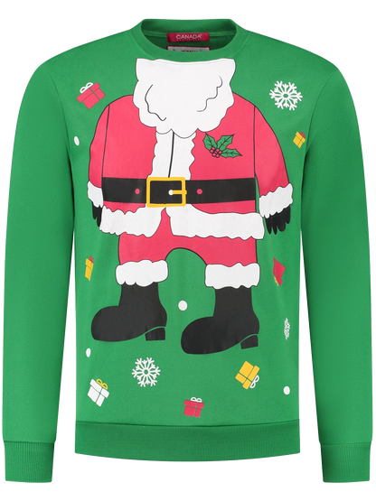 Wirvelvind Jultomtens förklädda gröna jultröja