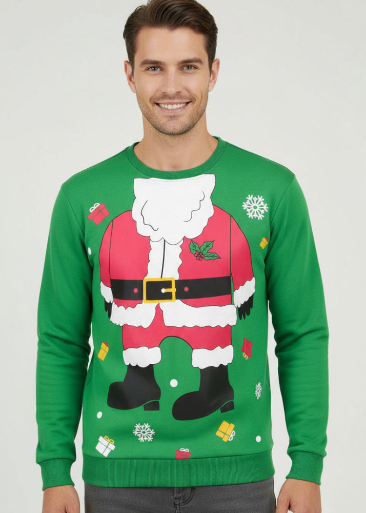 Wirvelvind Jultomtens förklädda gröna jultröja