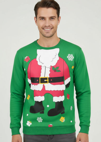 Wirvelvind Jultomtens förklädda gröna jultröja