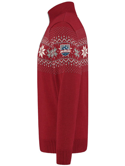 Wirvelvind Nordic Herrtröja Merino, Röd