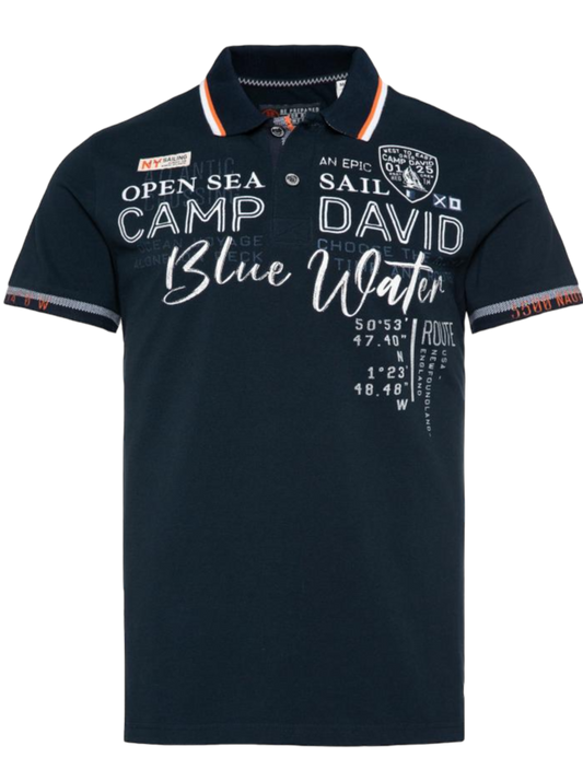 Wirvelvind Sofistikerad pikétröja med uttrycksfulla detaljer - Marinblå