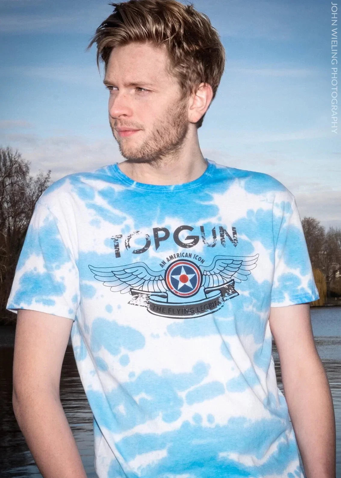 Wirvelvind T-Shirt "American Icon" kamouflage, blå