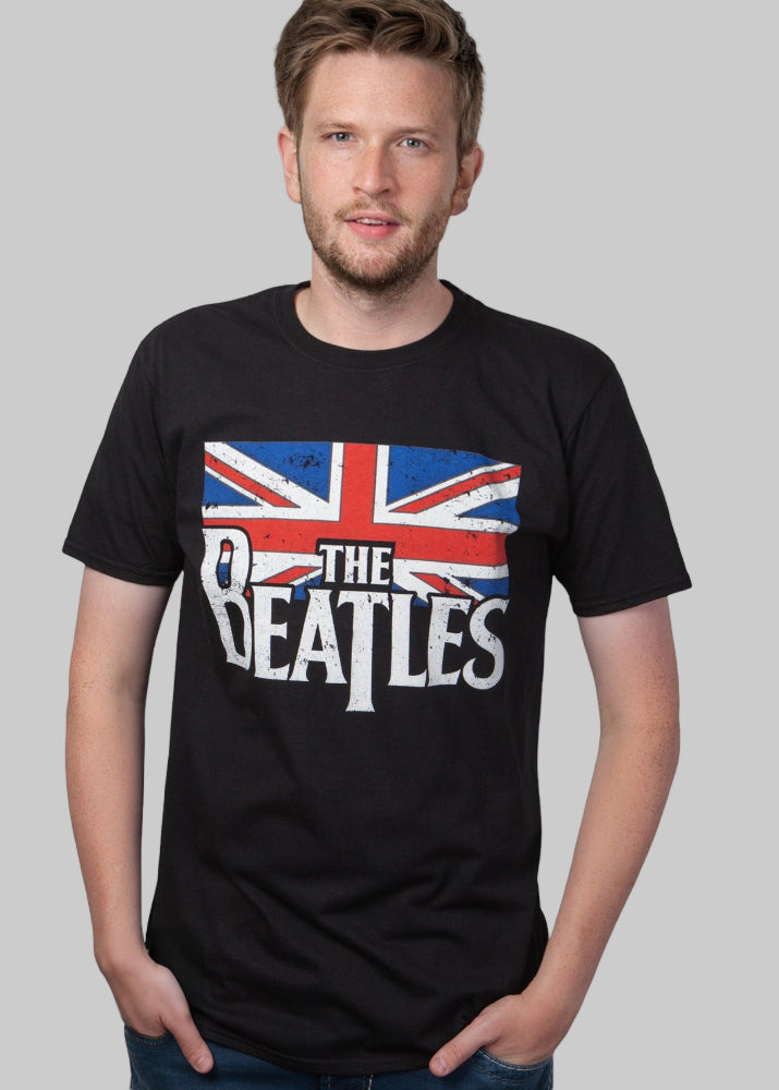 Wirvelvind T-shirt Beatles "Vintage Flag" Svart