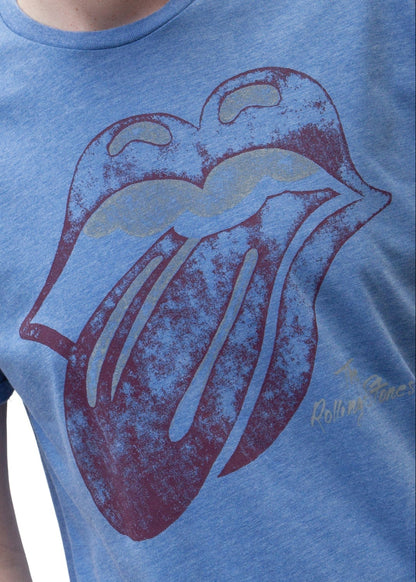 Wirvelvind T-shirt The Rolling Stones "Burned Out Tongue" Blå