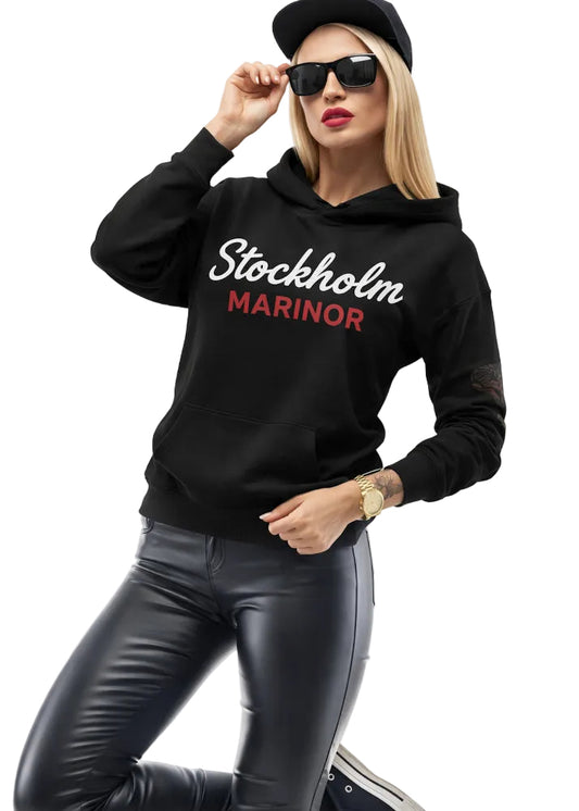 Anne Hill Stockholm Marinor – Ekologisk hoodie dam svart