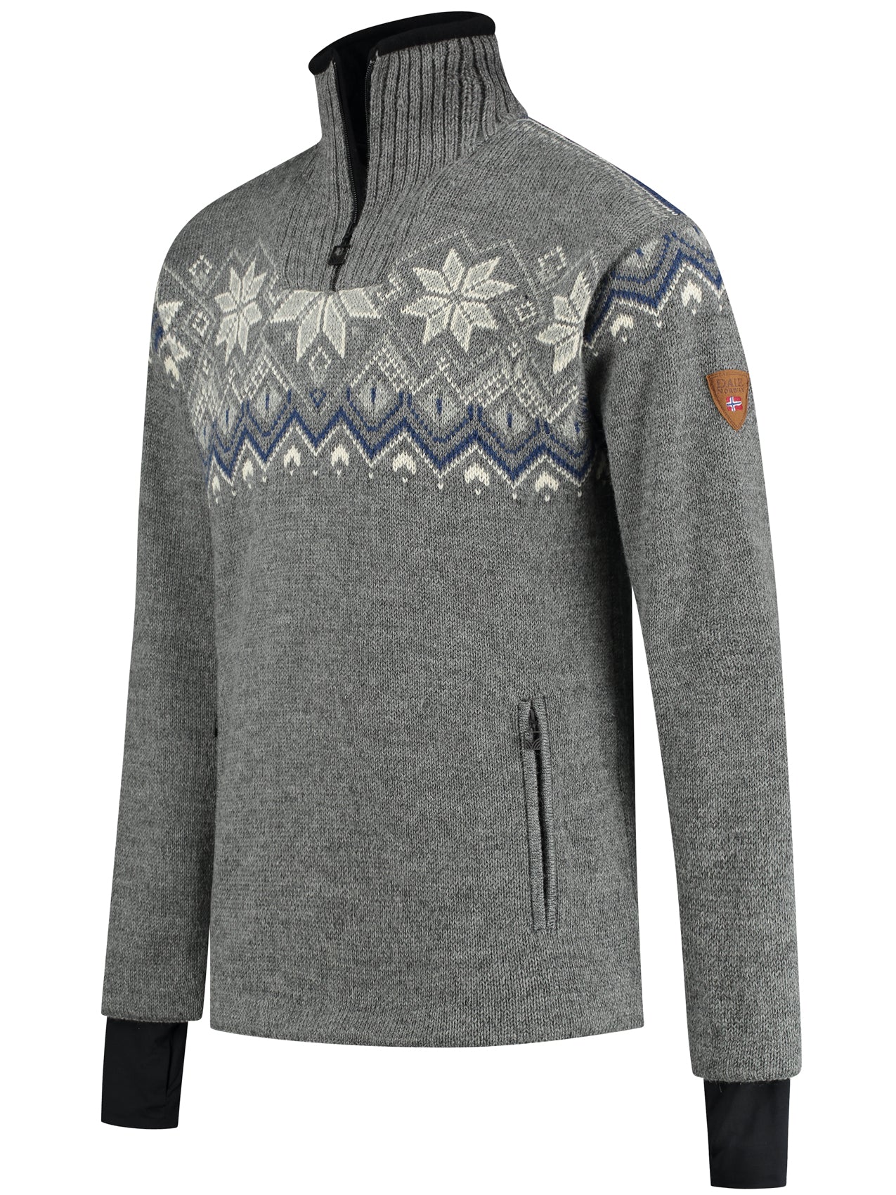 Fongen Wetterfester Herrenpullover, Grau