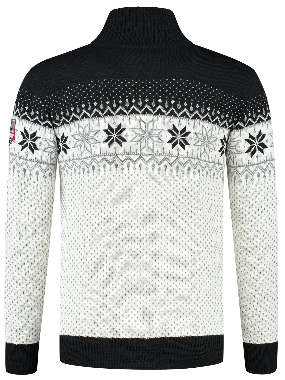 Norwegian Mens Pullover Merino, black & white