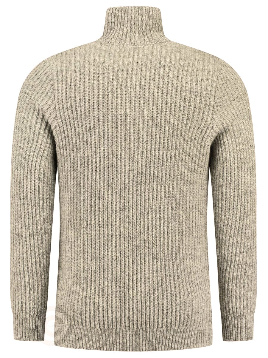 Strapazierfähiger Rippstrickpullover, beige