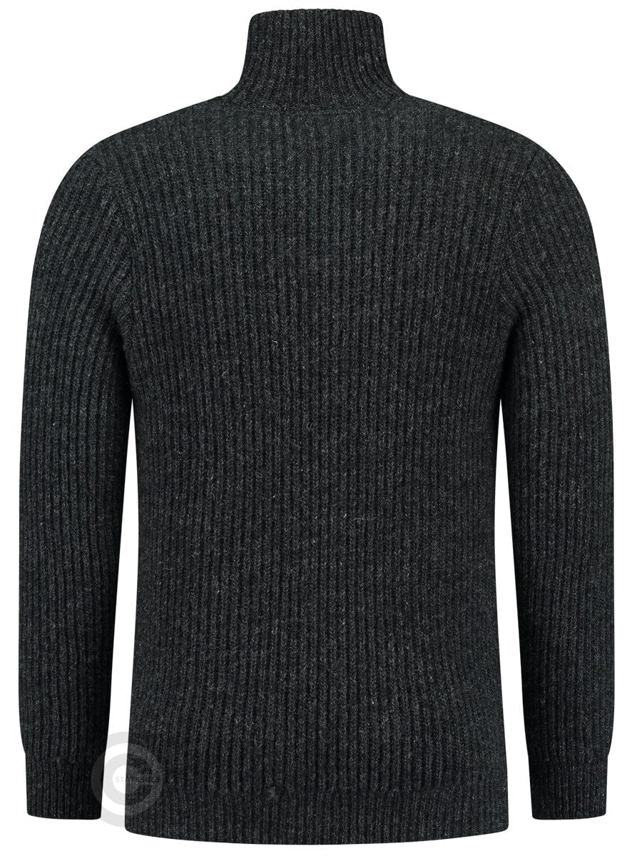 Hard wearing rib sweater, Charcoal