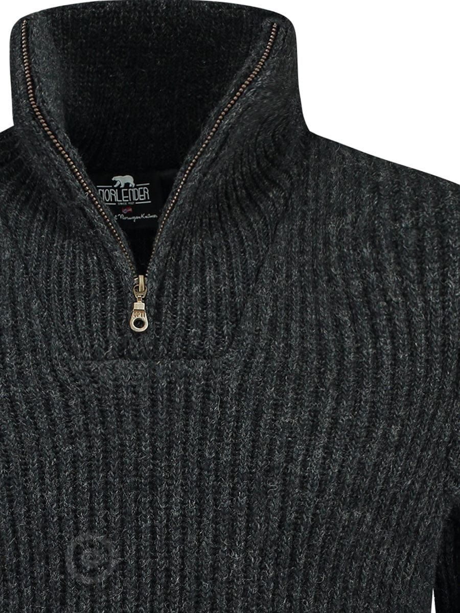 Hard wearing rib sweater, Charcoal