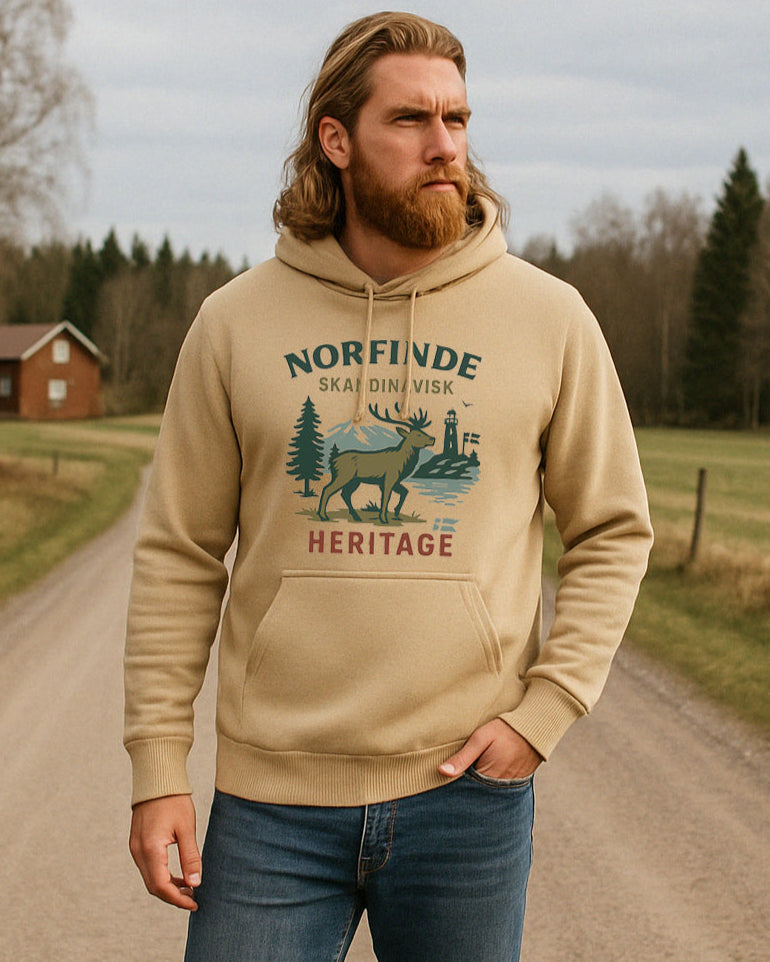 Scandinavian Hoodie – Heritage & Adventure, Black