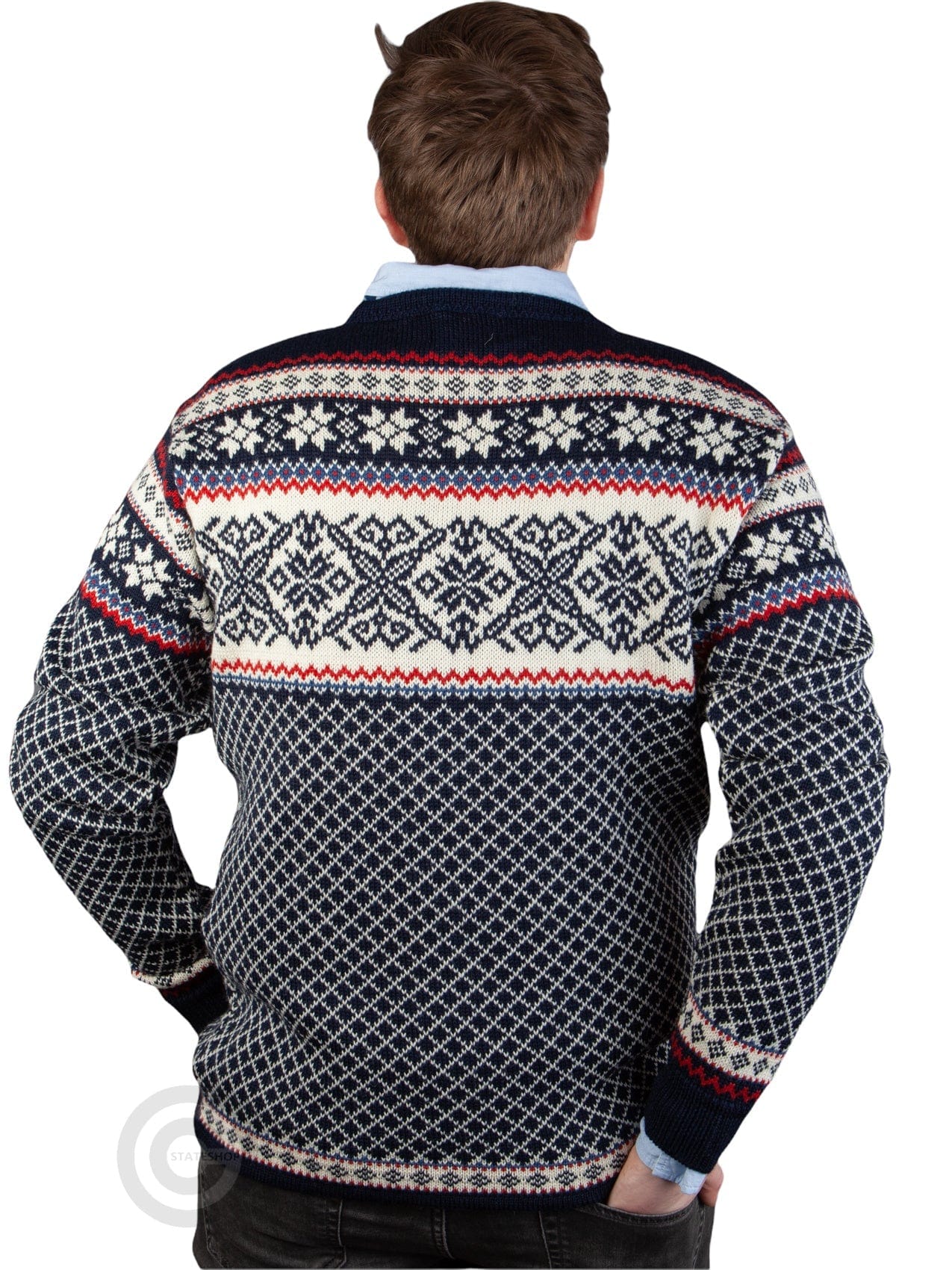 Nordic crew neck Sweater, darkblue