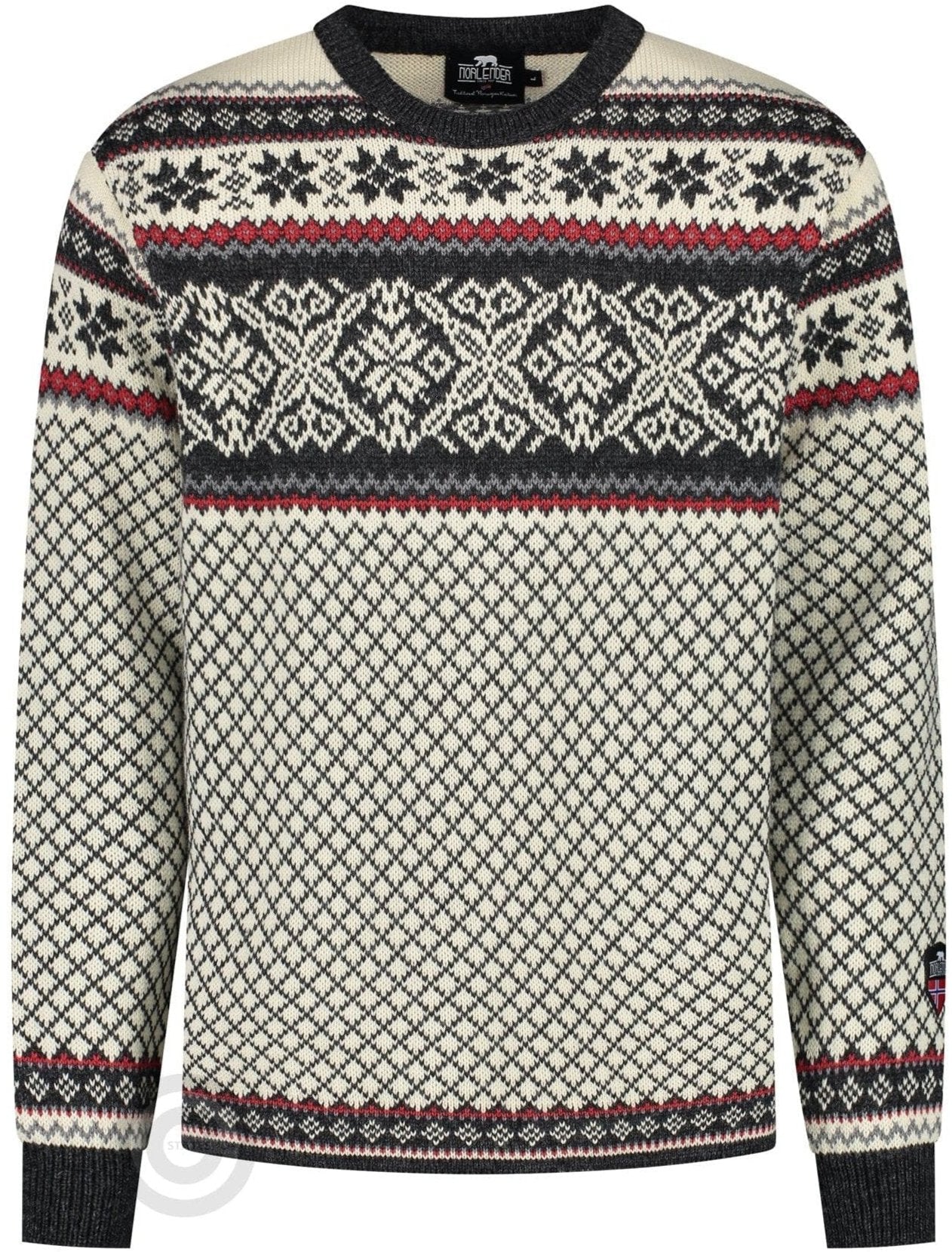 Nordic crew neck Sweater, off-White