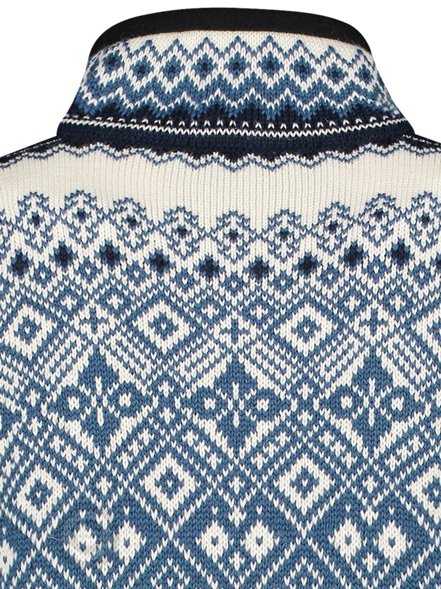 Nordischer Pullover mit Reißverschluss, Traditional Blue