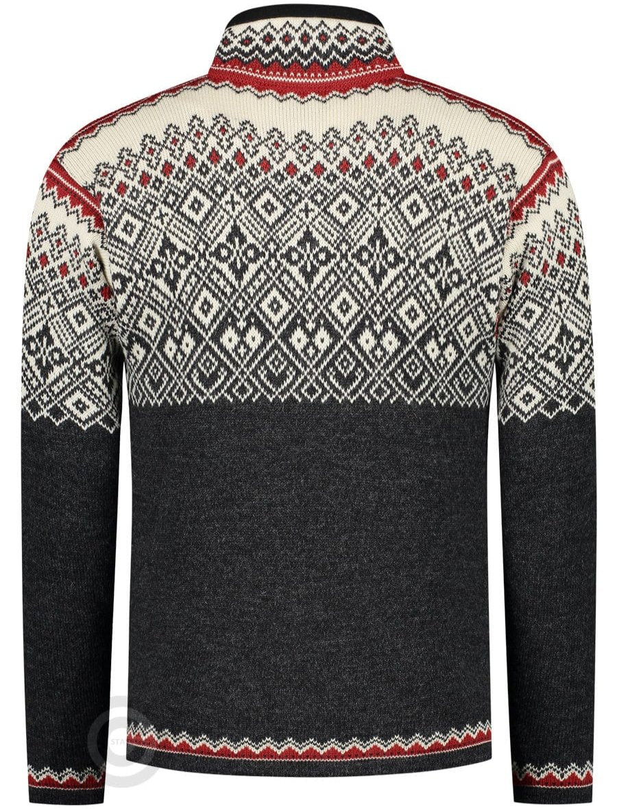 Nordischer Pullover mit Reißverschluss, Traditional Charcoal