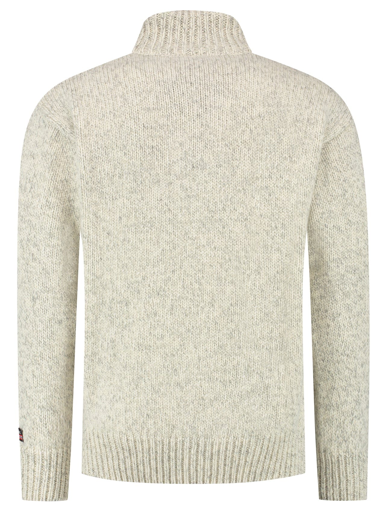 Norwegian zip-up sweater in 100% pure new wool