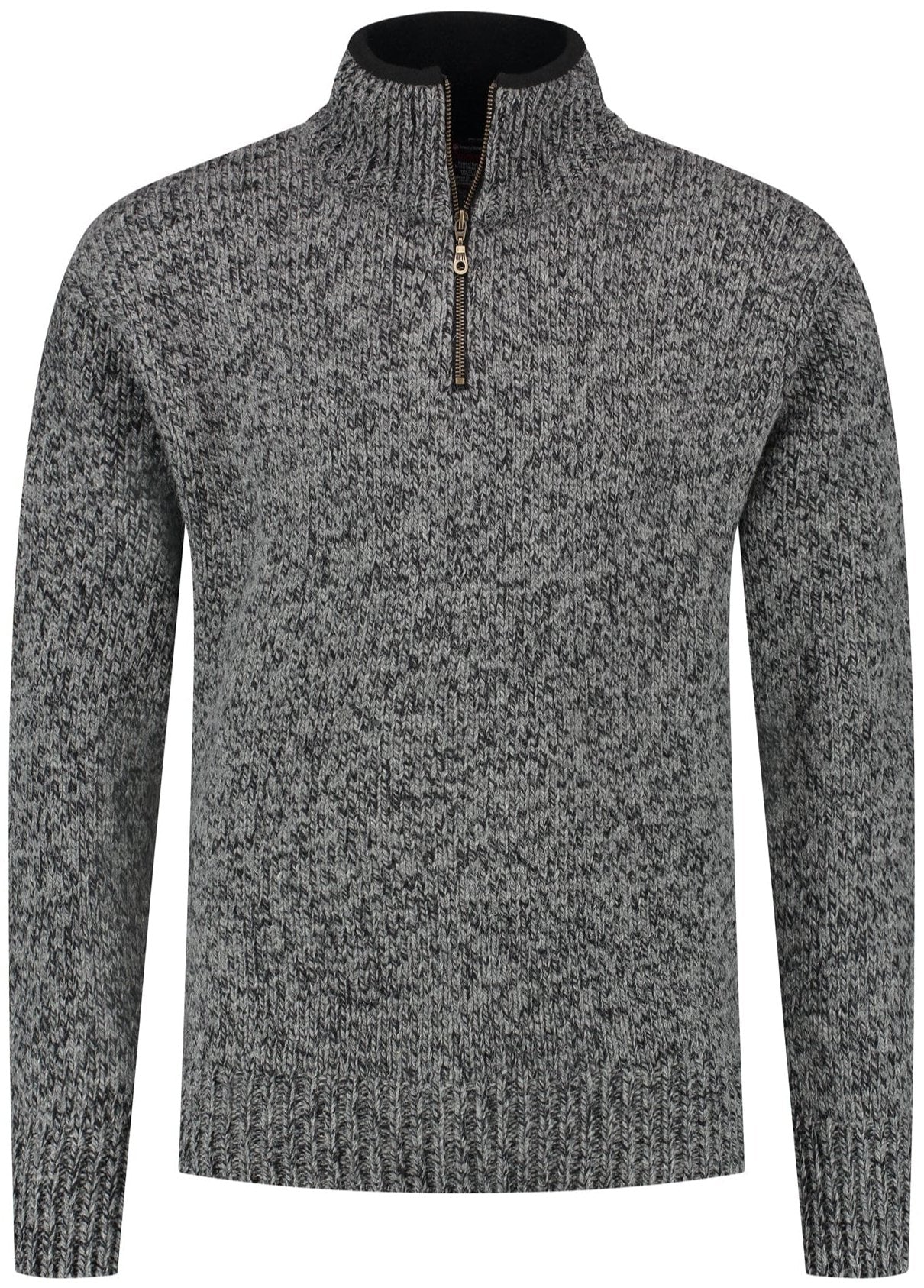 Norwegian zip-up sweater in 100% pure new wool