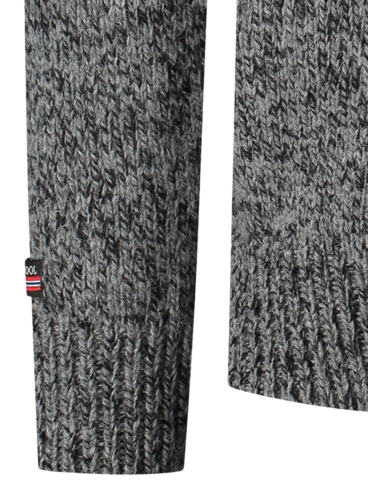 Norwegian zip-up sweater in 100% pure new wool