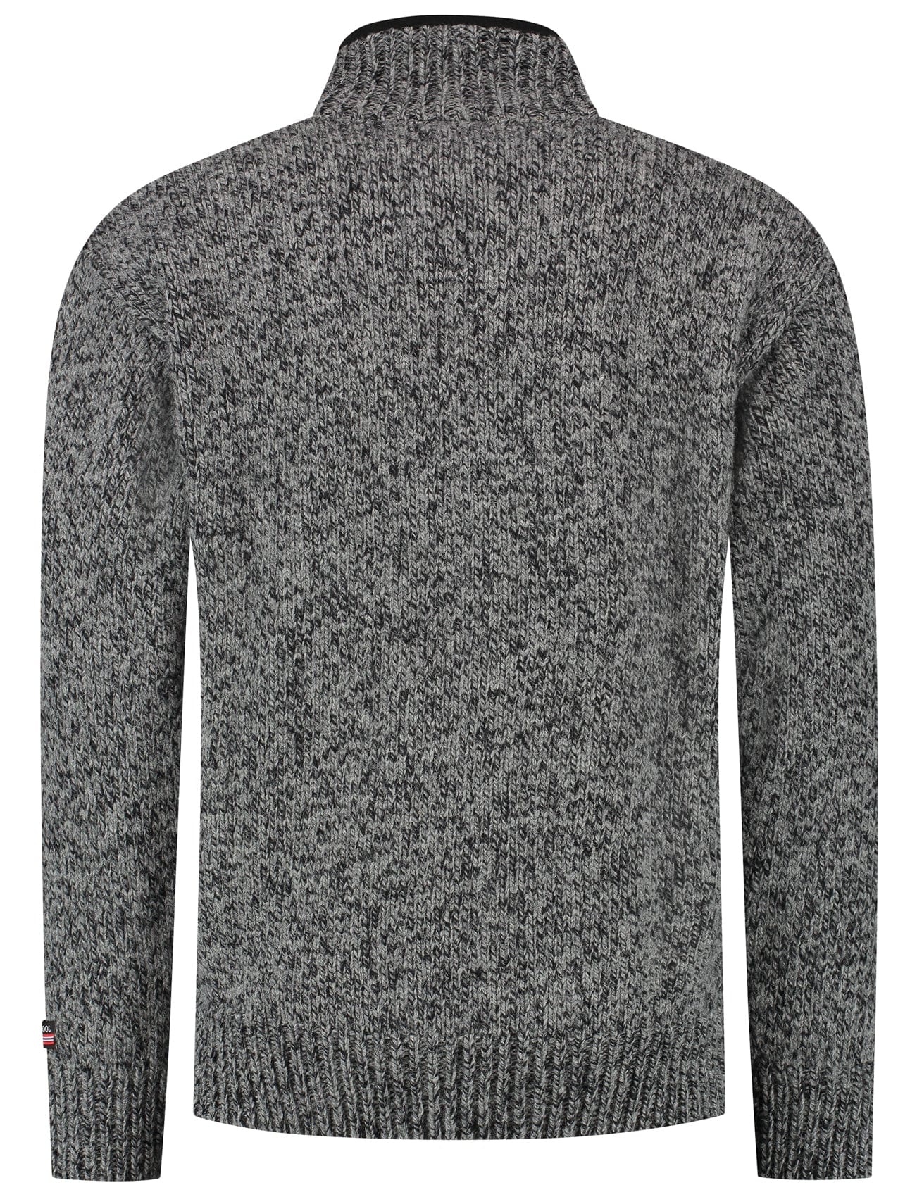 Norwegian zip-up sweater in 100% pure new wool