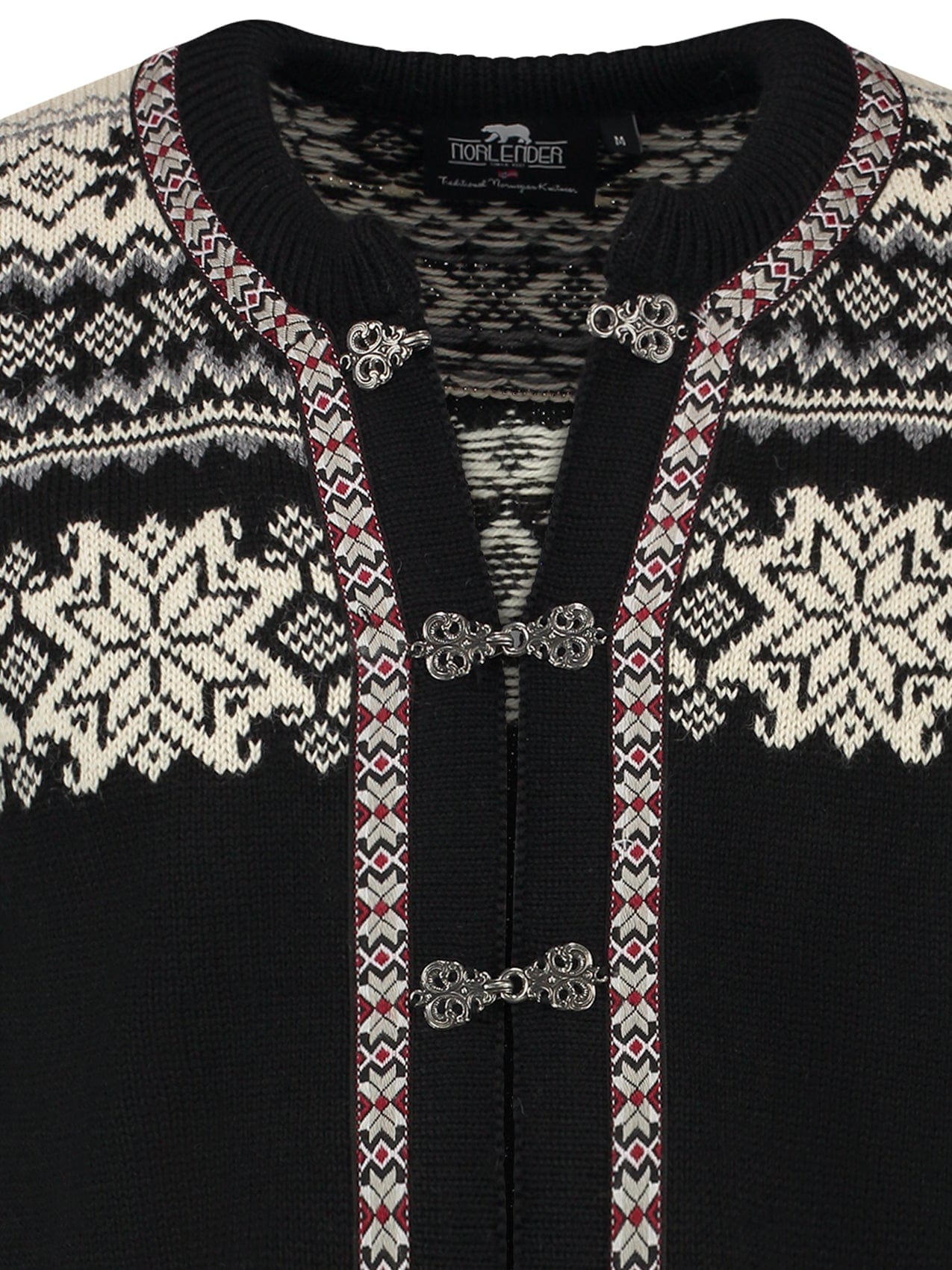 Cardigan norvégien rétro, noir