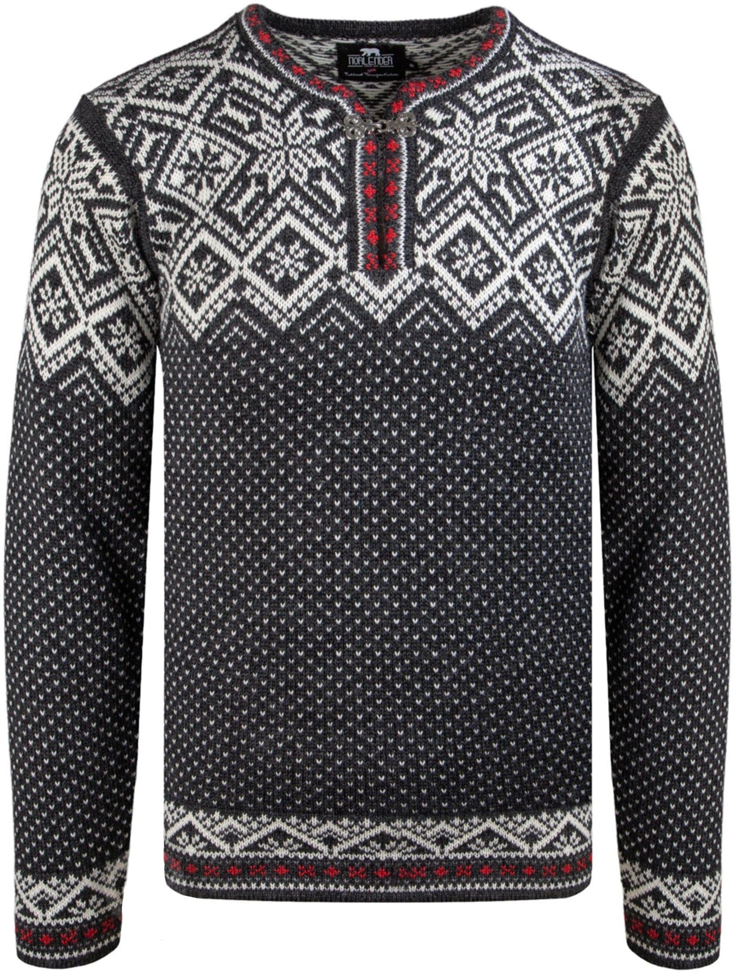 Norfinde Retro Norwegerpullover, Anthrazit