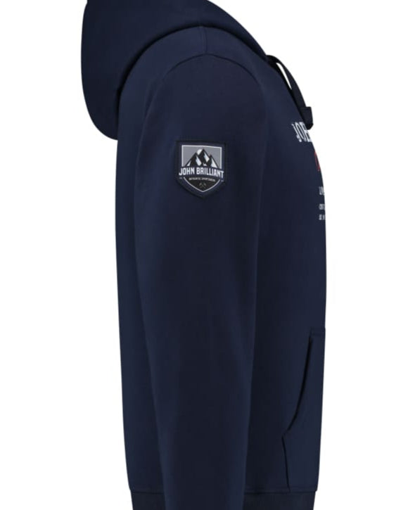 Wirvelvind Huvtröjan med nautiskt tryck, Mörkblå