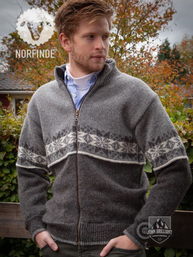 Cardigan-Windstopper Of 100% Pure Wool By Norfinde Shirts & Tops