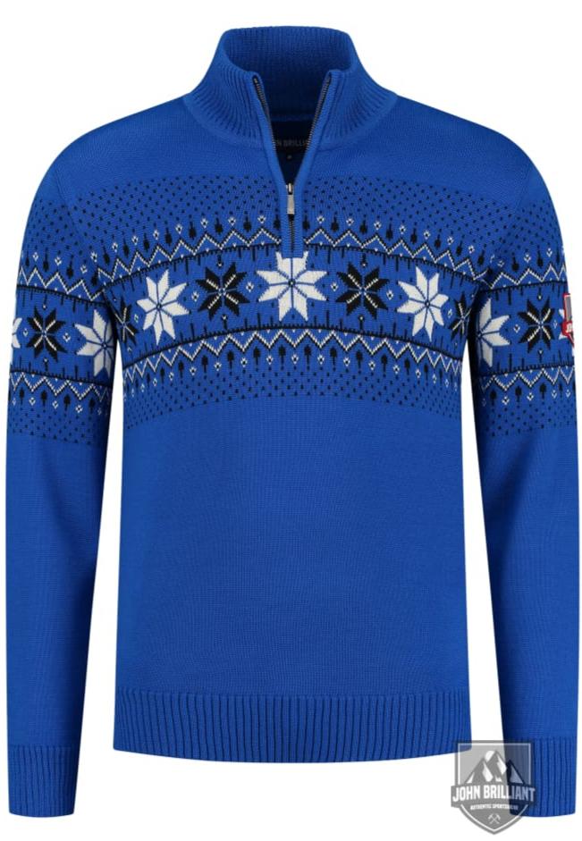 Shop online Premium Quality Norwegian Mens Pullover Merino, Cobalt - John Brilliant