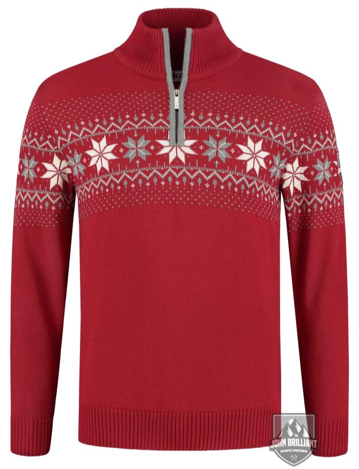 Buy online Premium Quality Norwegian Mens Pullover Merino, Red - John Brilliant