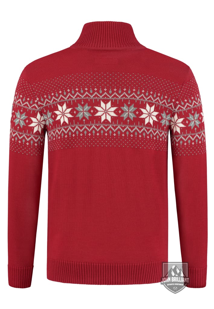 Buy online Premium Quality Norwegian Mens Pullover Merino, Red - John Brilliant