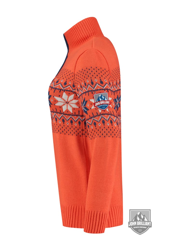 Buy online Premium Quality Norwegian Womens Pullover Fargerik, Orange - John Brilliant