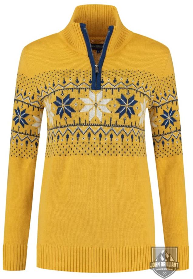 Buy online Premium Quality Norwegian Womens Pullover Fargerik, Yellow - John Brilliant