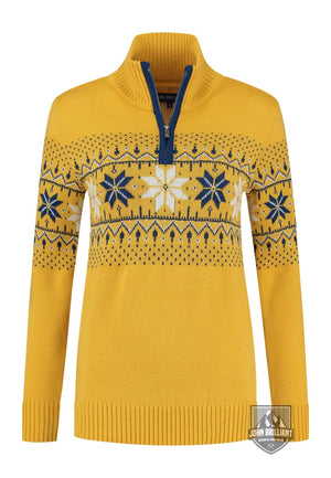 Buy online Premium Quality Norwegian Womens Pullover Fargerik, Yellow - John Brilliant