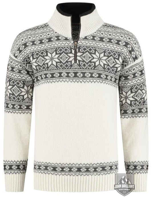 Pullover In Setesdals Design Of 100% Pure Wool Off-White Shirts & Tops