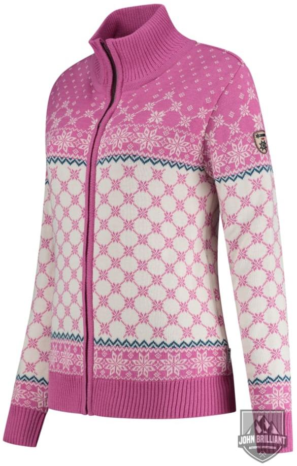 Womens Knitted Cardigan Windstopper® Pink Sweater