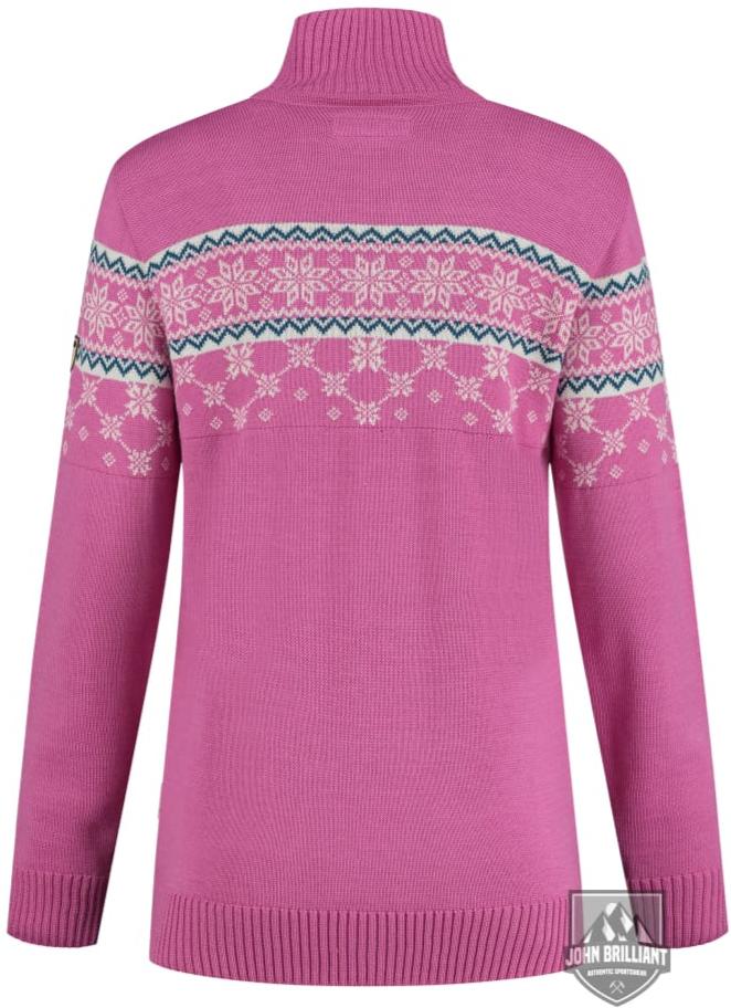 Womens Pullover Nordic Merino Pink Sweater